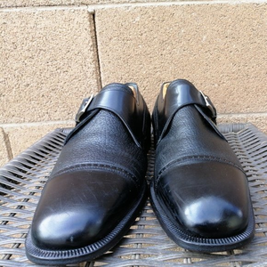 Lopez Taibo Men's Shoes Black Monk Strap Loafers Hand Made US‎ 9.5